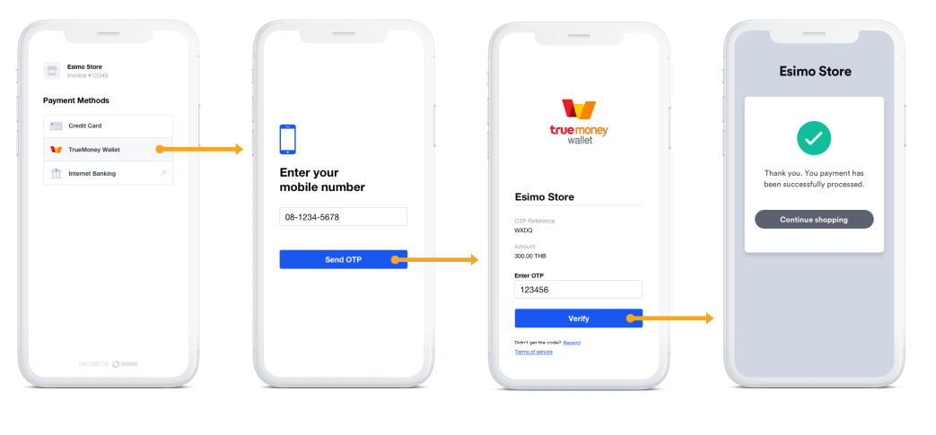 TrueMoney Wallet payment flow